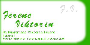 ferenc viktorin business card
